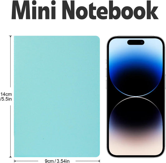 100 Pack Small Lined Notepads Bulk, Mini Journal Pocket Notebooks Set 3.5 Inch x 5.5 Inch, Colored Cover Notebook Wide Ruled, 10 Colors 24 Sheets (48 Pages) for Traveler, Students, School Supplies