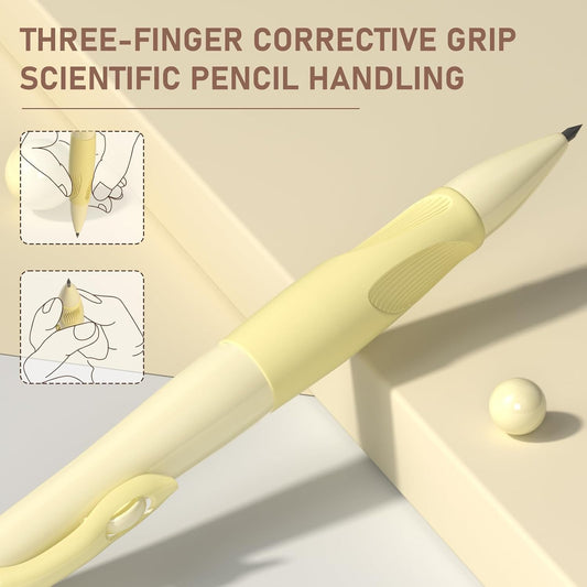 Four Candies 2.0MM Handwriting Pencils for Kids with Comfort Ergonomic Grip, 4PCS Cute Mechanical Pencils with 44PCS Lead Refills, 2PCS Sharpeners/Erasers, Aesthetic School Supplies for Kids Writing