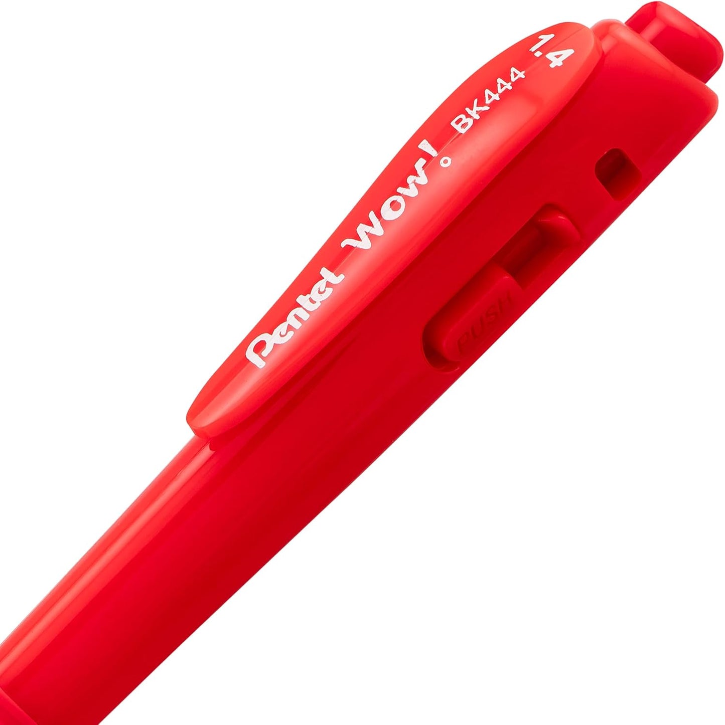 Pentel Wow! Retractable Ballpoint Pen, (1.4mm), Bold Line, Black Ink, Pack of 8 (BK444BP8A)