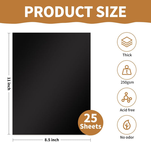 25Sheets Cream Paper, 8.5 x 11 Thick Card stock for Certificates, Invitations, Greeting Cards, Crafts, Graduations 250gsm/92lb Heavyweight Scrapbook Paper(Cream)