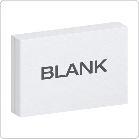Oxford Index Cards, Index Cards, Blank on Both Sides, White, Cards (40177), 4x6,100 Count (Pack of 5)