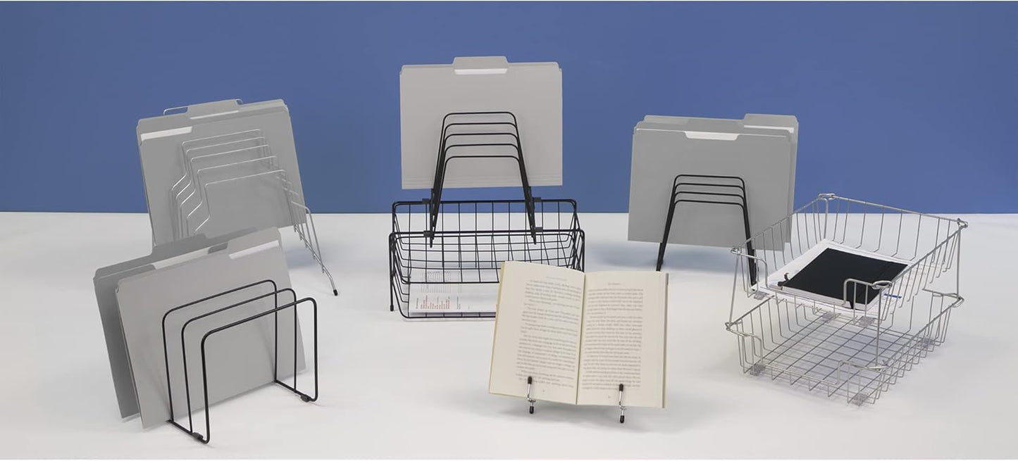 Fellowes Desktop Organizer, 11 Sections, 9" x 11.375" x 8", Wire, Silver (72012) | (72012)