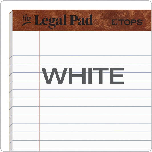 Tops 5 x 8 Legal Pads, 4 Pack, The Legal Pad Brand, Narrow Ruled, White Paper, 50 Sheets per Writing Pad, Made in the USA