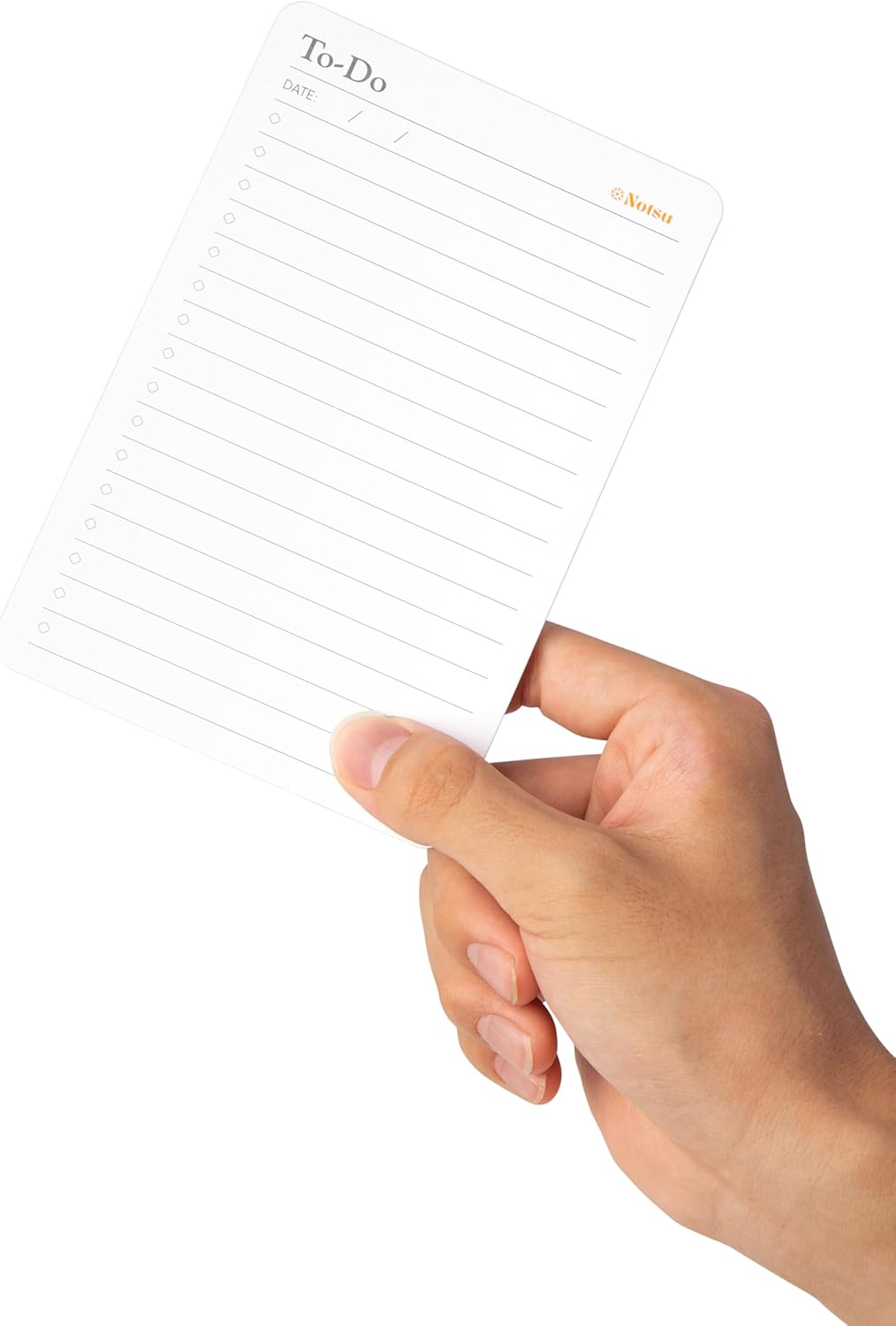 Notsu To Do List Grid Index Cards 3x5 | 50 Task Planner Foldable Vertical Notecards with Rounded Corners