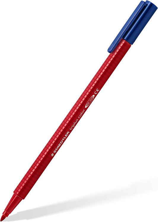 STAEDTLER 323 Triplus Colour Fibre-Tip Pens, 1.0 mm, Assorted Colours, Pack of 10
