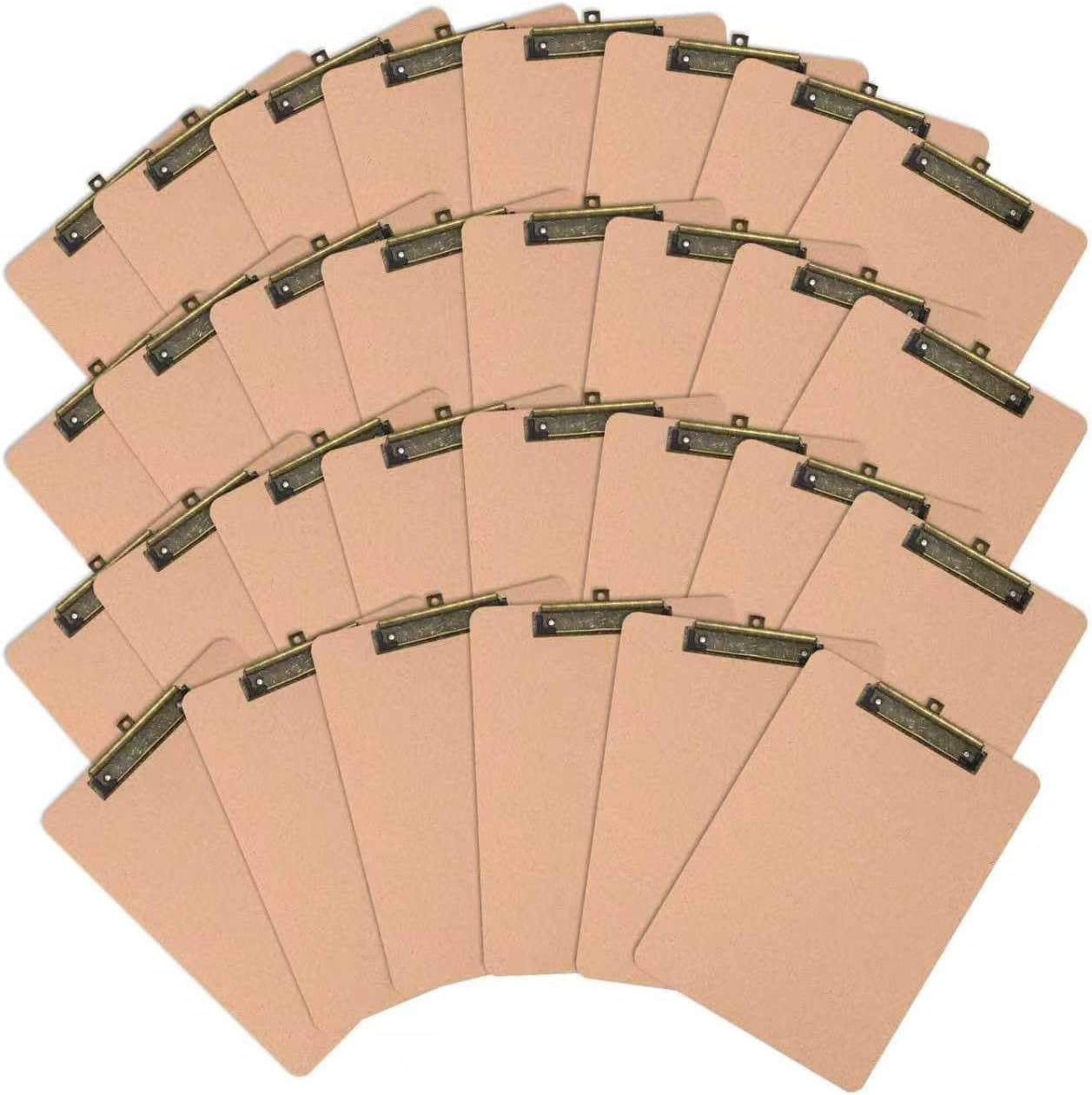 2 Pack Wood Retro Clipboards, 9 x 12.5'' Letter Size for Classroom, Students, Kid, 8.5 x 11'' Decoration Clip Board with Low Profile Copper Clip, Office & School Supplies