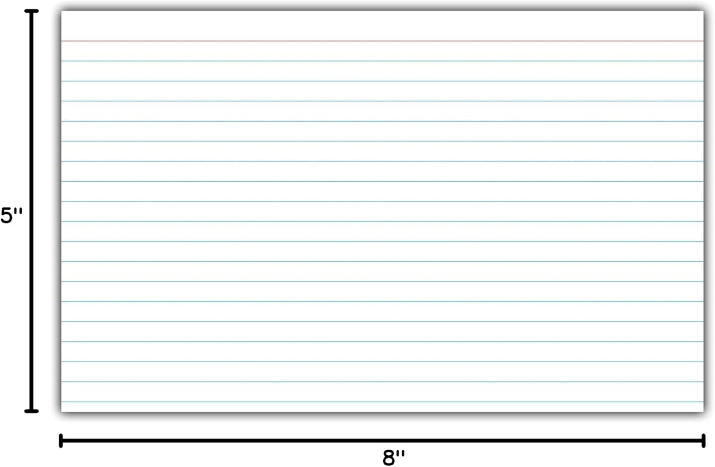 C-Line 5” x 8” Index Cards, White, Ruled, 25/PK (49907)