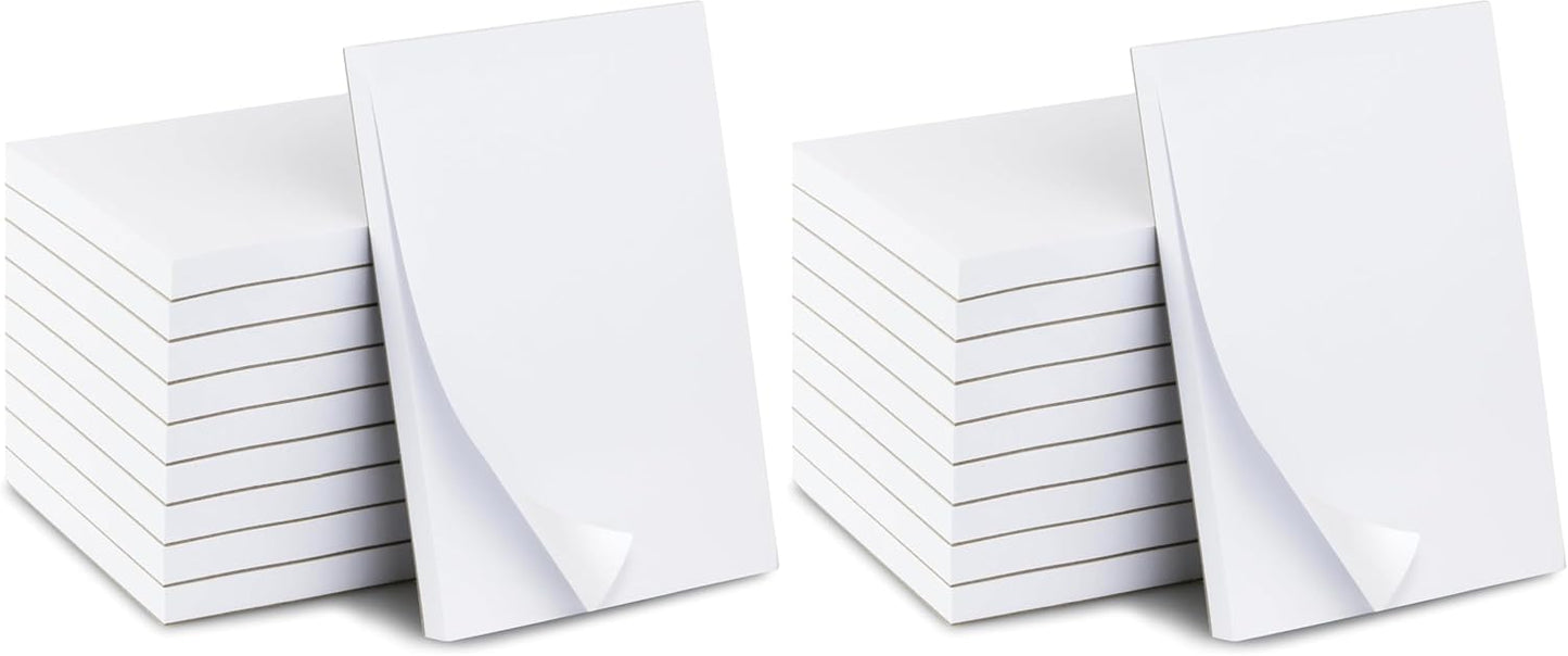 KitchenDine 10 Pack Note Pads 4x6 | 100 Sheets Per Memo Pad | Server Note Pads | Scratch Pads for Writing | White Blank Notepads in Bulk | Small Notepad | Paper Pads for To Do Grocery List