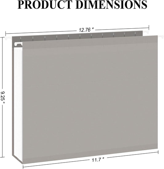 ViVin Hanging File Folders, 1/5-Cut Adjustable Tabs with 24 Per Box, 24 Pack Letter Size Hanging File Folders, Designed for Office Home School Filing Cabinet(Assorted)