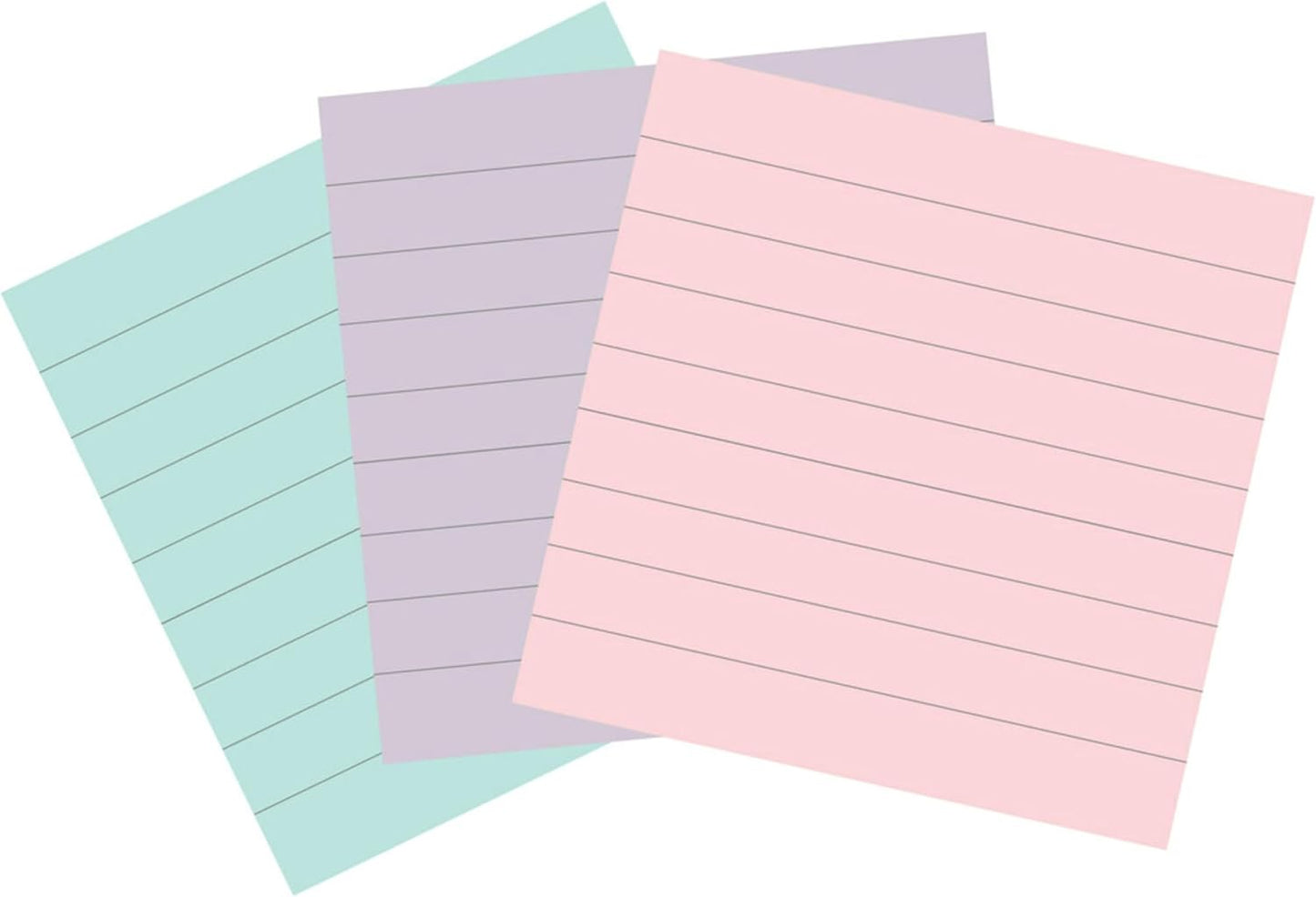 Post-it 100% Recycled Paper Super Sticky Notes, 4 in. x 4 in., 3 Pads, 70 Sheets per Pad, Wanderlust Pastels, School Supplies and Office Products