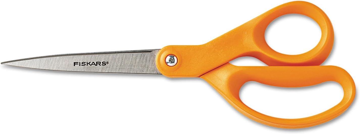 Fiskars All Purpose Scissors, High Performance Cutting, Stainless Steel Blades, Ergonomic and Comfort Handles, Perfect for Arts and Crafts and the Office, Scissors for Office