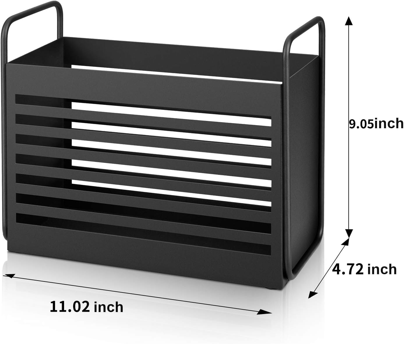 Magazine Rack, Magazine File Holder Mail Organizer Folder Organizer Bin for Magazines, Books, Newspapers, Tablets in Home, Office, Black