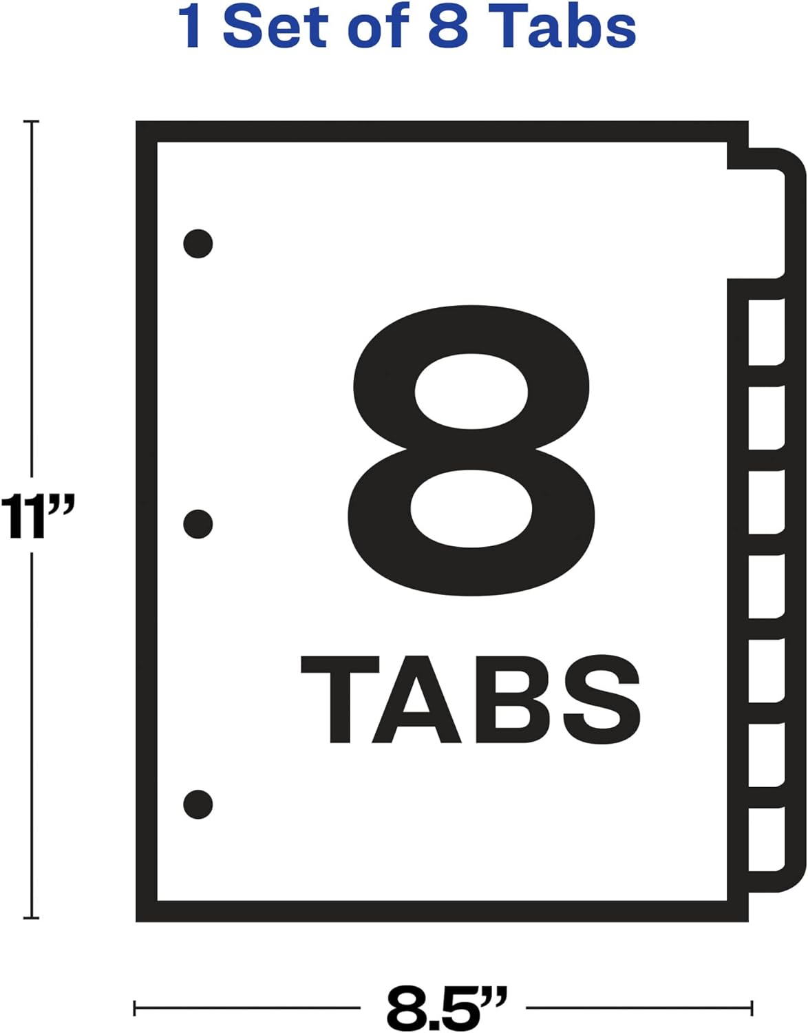 Avery 5-Tab Sheet Protector Dividers, Easy Print & Apply Clear Labels, Index Maker, White Tabs, 1 Set (75500)