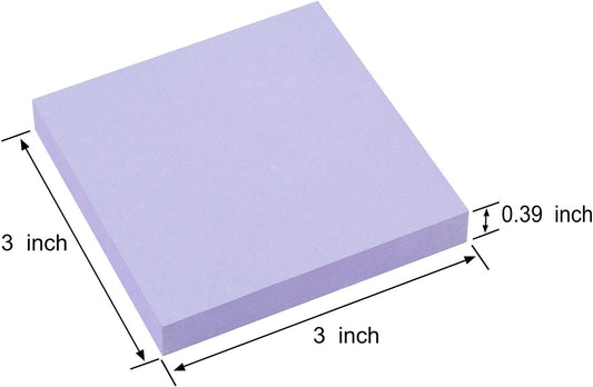 ZCZN 400 Sheets Pop-up Sticky Notes, 3 x 3 Inches, 4 Pads Bright Color Self-Stick Notes, 100 Sheets/Pad, Pink