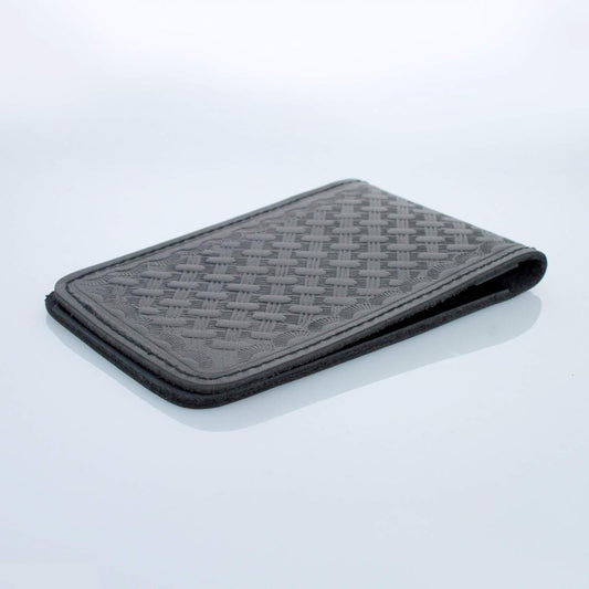 Minimalist 3x5" Leather Memo Pad Cover Notepad Holder Police Gear, Smooth Black