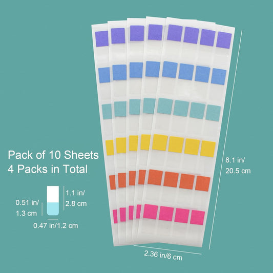 VANRA 960pcs Sticky Index Tabs Bulk Sticky Note Tabs File Tabs Self Adhesive Page Flags Sticker Colored Writable Labels for Bookmarks Page Markers for Books, Planner, Reading (1/2 inch)
