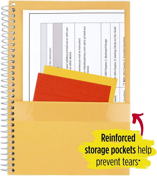 Five Star Spiral Notebook, 2 Subject, College Ruled Paper, 100 sheets, 9-1/2" x 6", Color Selected For You, 1 Count (06180)