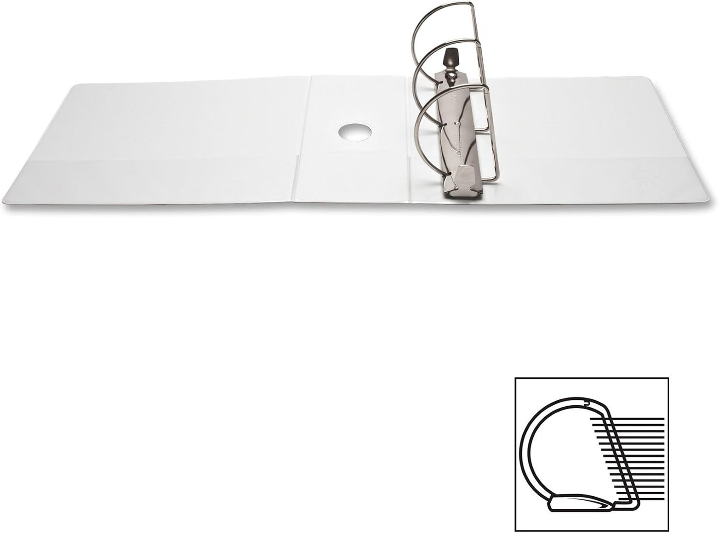 Business Source Basic D-Ring White View Binders