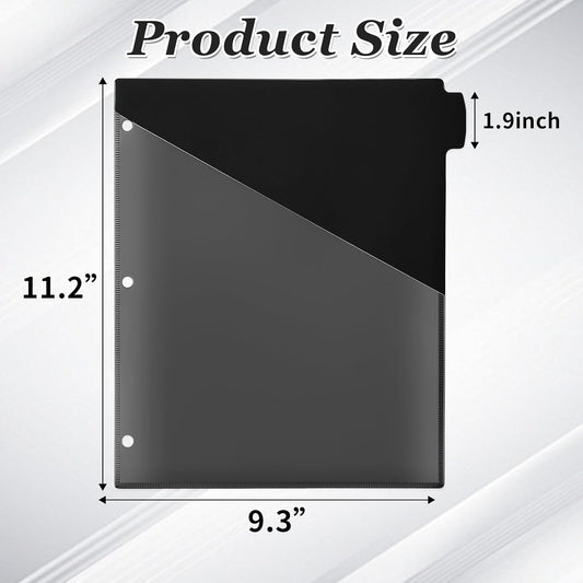 Epakh 12 Pcs Binder Dividers for 3 Rings Binders Index Dividers with Two Clear Pockets Plastics Sheets Protectors with Tab Labels for School Office Organization (Morandi)