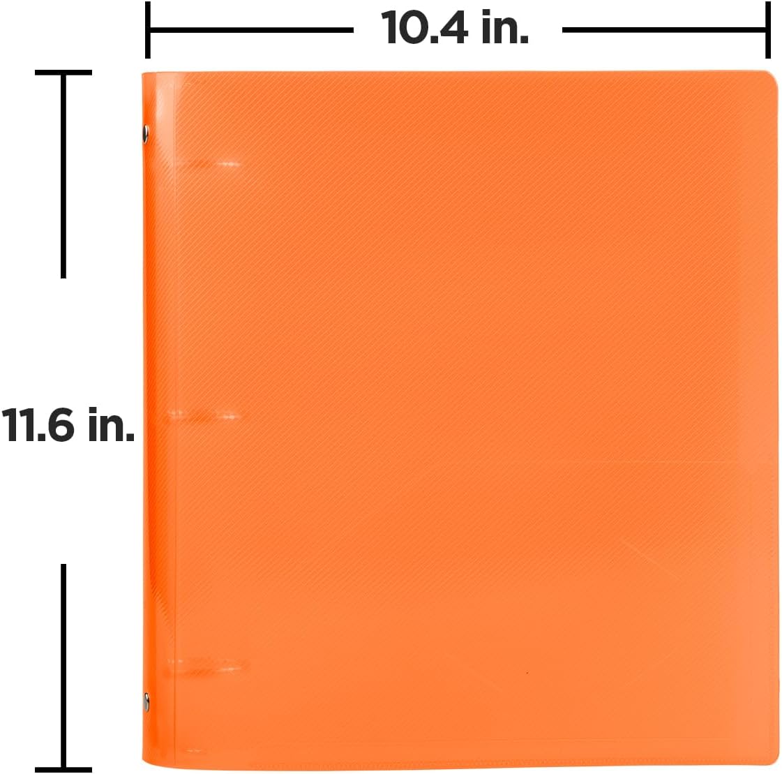 JAM PAPER Plastic 0.75 inch Binder - Clear 3 Ring Binder - Sold Individually