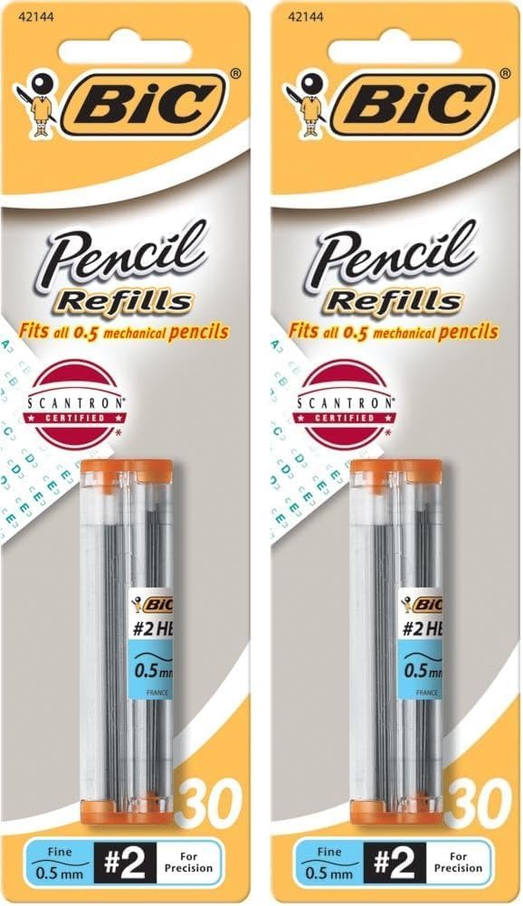 BIC Pencil Lead Refills, Medium Point (0.7mm), 30ct (L730P1),Black
