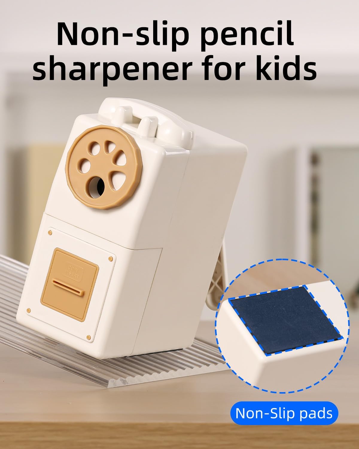 ZMOL Manual Hand Crank Pencil Sharpener - Heavy Duty Desktop Pencil Sharpener for Colored Pencils, Children's Classroom & Professional Use