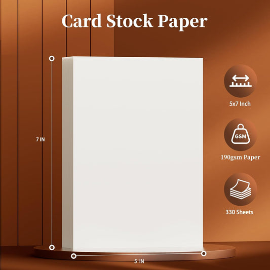 200 Sheets of Cardstock 8.5 x 11, Heavyweight Cover Cream Cardstock Printer Paper 8.5 x 11, 190 gsm Ivory Card Stock Paper for Wedding Invitations, Elegant Stationery, Scrapbooking & DIY Crafts
