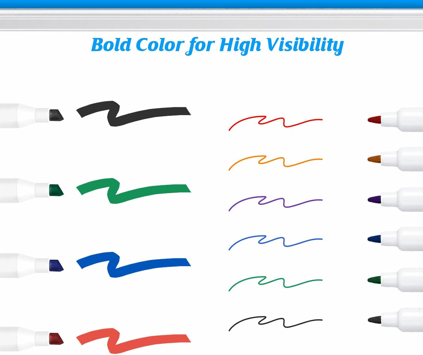 maxtek Low Odor Dry Erase Markers Chisel Tip, Whiteboard Markers Set 4 Count with 1 Magnetic Eraser