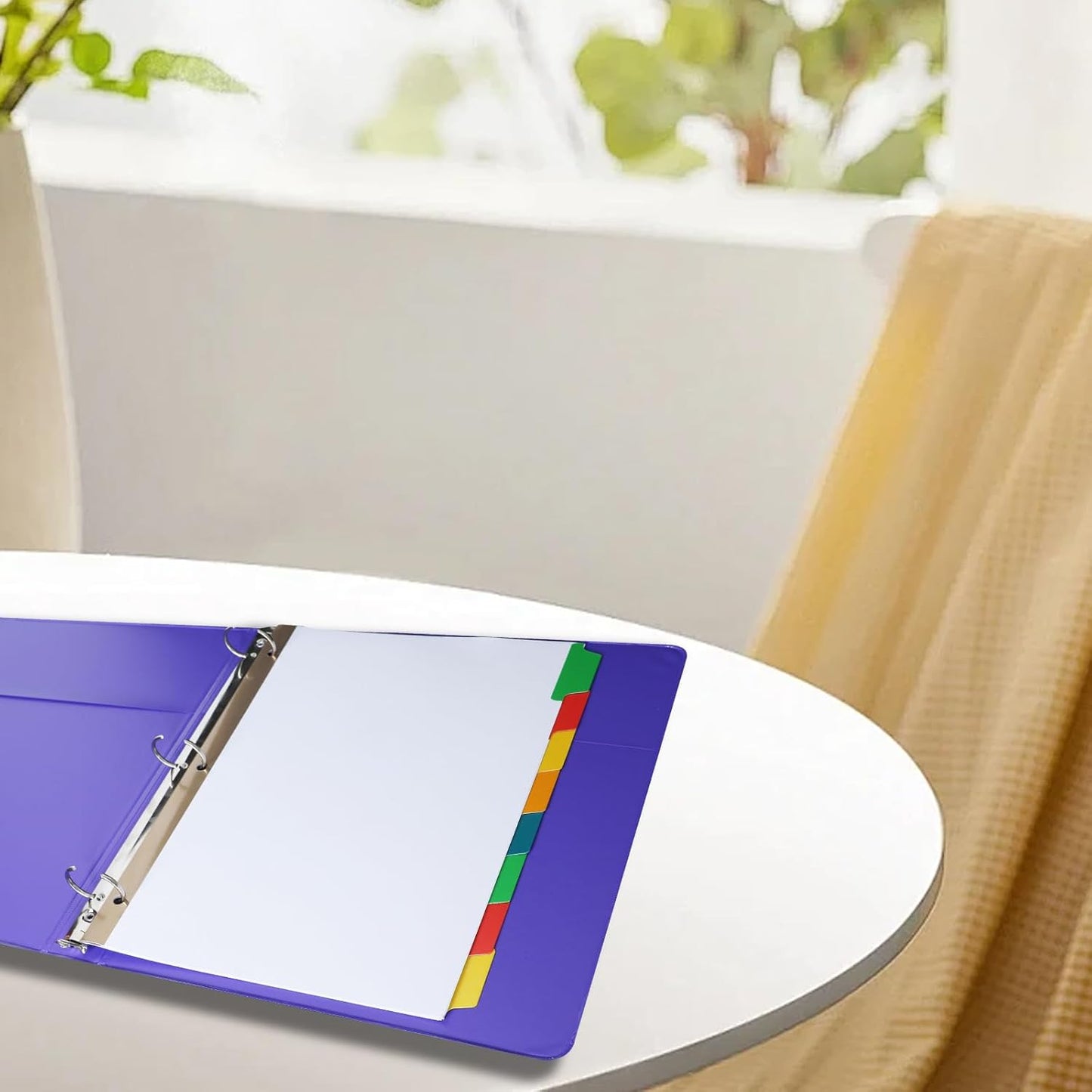Binder Divider, PANDRI 120 Pack Binder Index White Dividers with 5 Tabs, Letter Size Paper Binder Divider for School Office Home Business