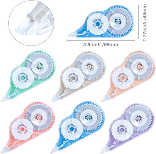 Correction Tape, 12 Pack Correction Tape Dispenser, Easy to Use Applicator for Instant Corrections, Study Supplies and Office Products, 144mx5mm