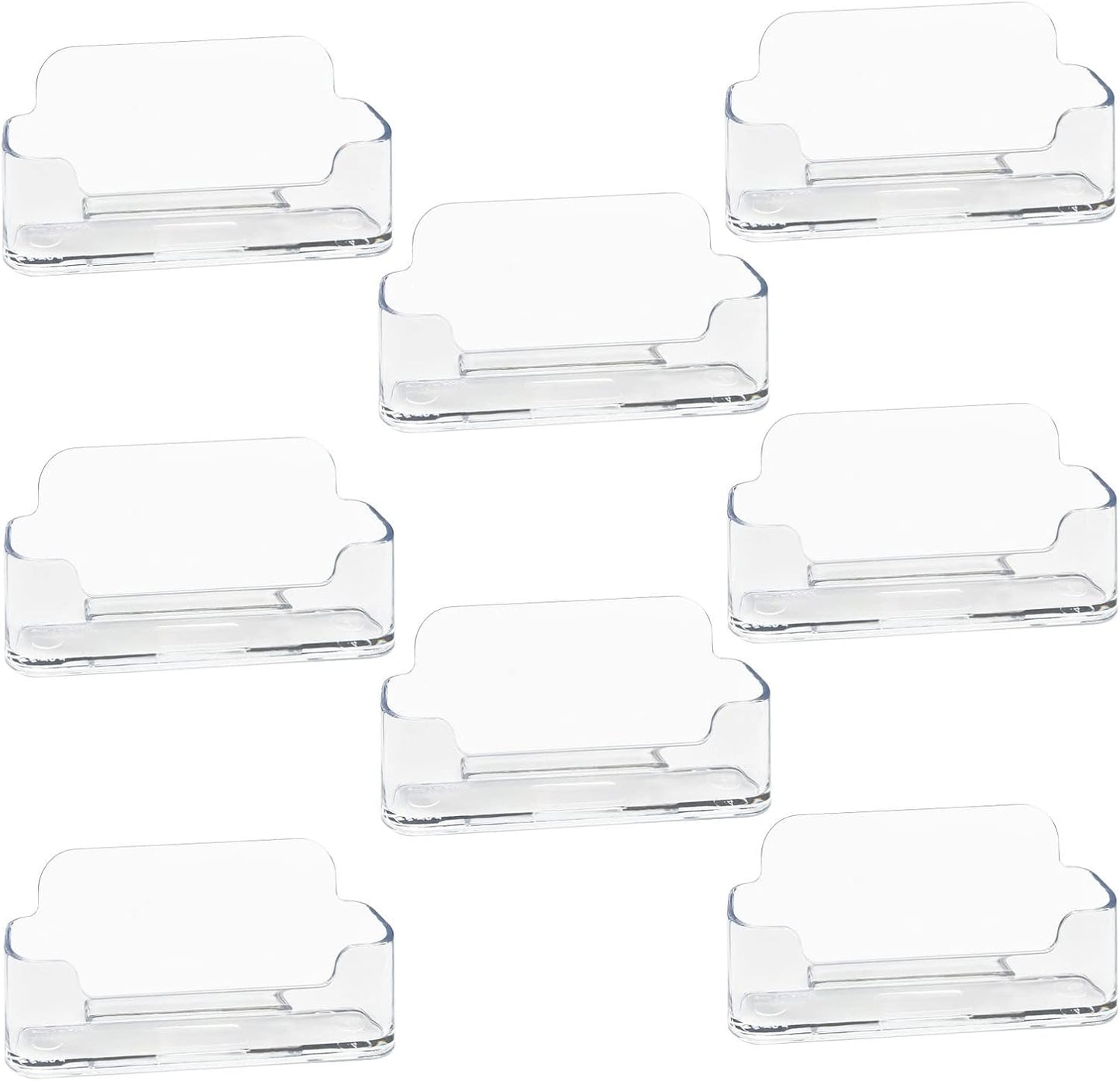 HSYMQ Acrylic Business Card Holder for Desk, Clear Plastic Business Cards Display Holders Stand, Fits 30-50 Business Cards