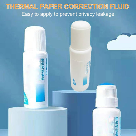 Thermal Paper Data Protection Fluid, 20/30/50ml Portable Privacy Protection Anti Leakage Roller Stamper, Identity Protection Correction Fluid Security Stamp, Theft Protection Courier Information