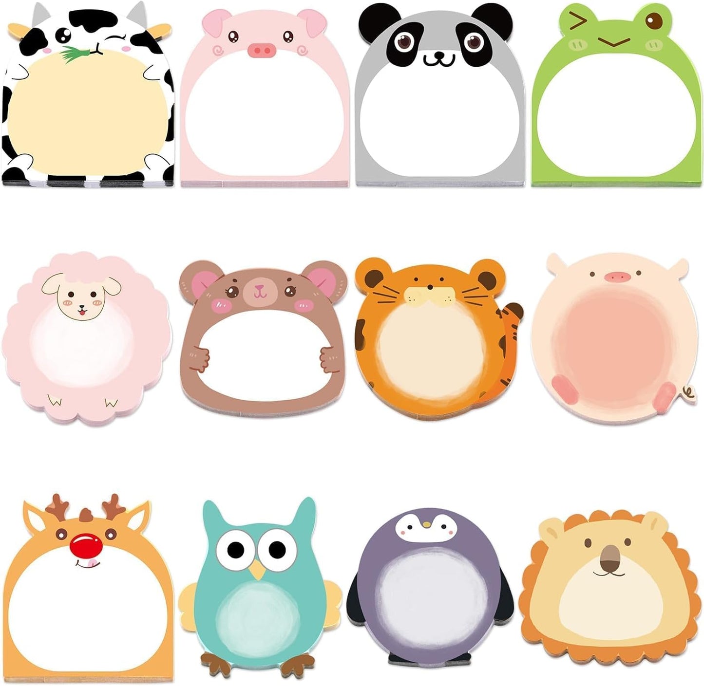 Fancy Land 24 Pads Cute Sticky Notes Animal Sticky Notes for Teachers Classrooms 720 Sheets Memo Pads Page Markers Flags Teacher Appreciation Nurse End of Year Graduation Gift Home Office Supplies