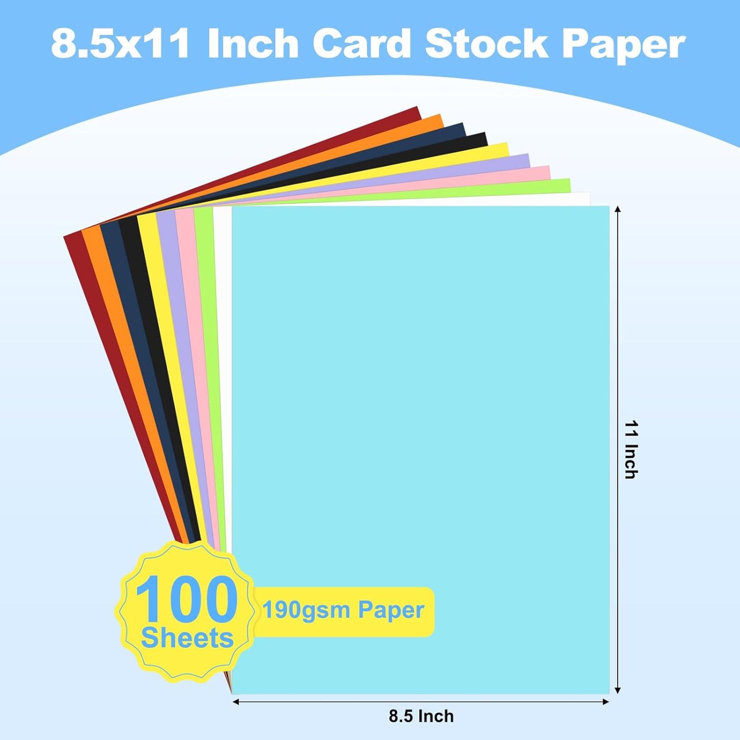 40 Sheets Colored Cardstock, 8.5 x 11 Construction Paper, Black Card Stock Paper, Cardstock Printer Paper for Halloween,Mothers Day, Christmas, Wedding Invitations, DIY Cards, Photo, Art and Crafts