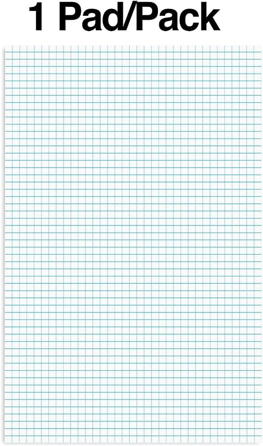 STAPLES Graph Pad, 11” x 17”, Graph Ruled, White, 50 Sheets/Pad