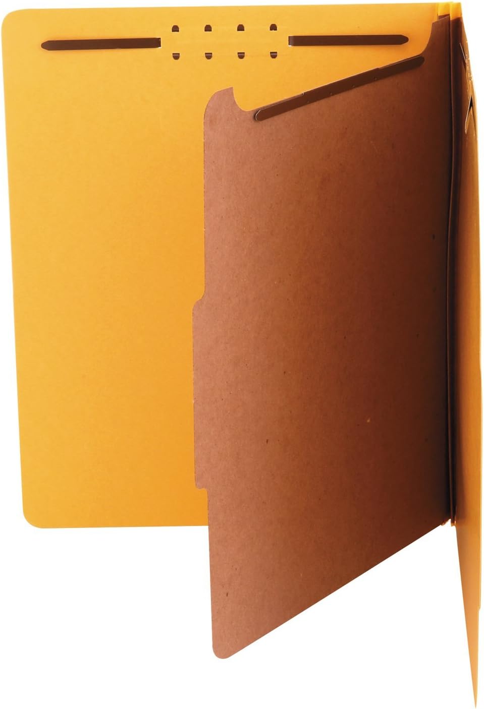 Universal Pressboard Classification Folders, Letter, Four-Section, Yellow, 10/Box (10204)