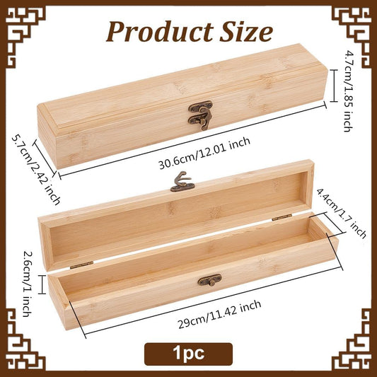 OLYCRAFT Unfinished Wood Box Jewelry Box Unfinished Wooden Artist Tool And Brush Storage Box Wood Pencil Box Small Case with Locking Clasp for Crafting Valentine's Day Easter Decoration