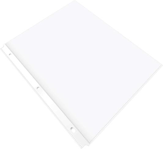 Amazon Basics Durable Clear Sheet Protectors for 3 Ring Binder, 8.5 in x 11 in, 3 holes, 200 Pack