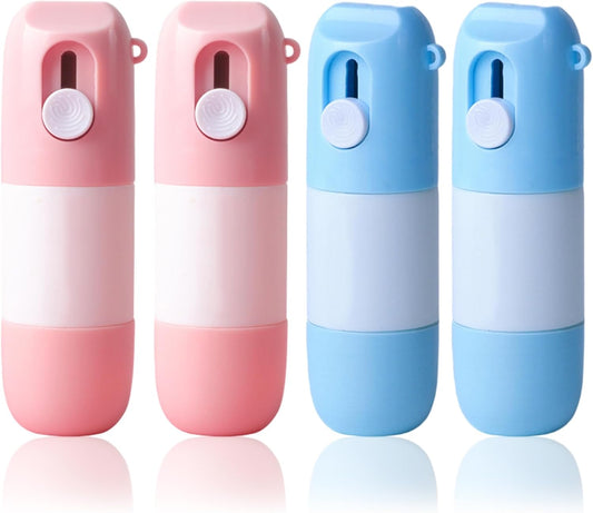 4Pcs Thermal Paper Correction Fluid with Parcel Opener Whiteout Liquid Instant Privacy Protection Portable Correction Fluid with Cutter for Package Labels, Bills