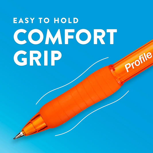 Paper Mate Profile Mech Mechanical Pencils, 0.7mm #2 Pencil Lead, Comfort Grip, Assorted Barrel Colors, 8 Count - Office Supplies