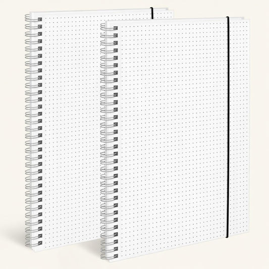 BESARME 2PCS 80 Sheets Large Graph Paper Spiral Notebook 8.5" × 11", A4 Graph Paper Notebook College Ruled Spiral Notebooks for School Office