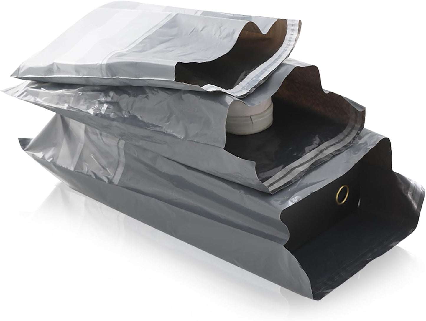 Poly Mailers Shipping Bags (30 Pack) — Self-Seal Plastic Mailing Envelopes, 3 Sizes incl. 8x12, poly mailers 10x13 & 14x19 — Tear & Water-Resistant Plastic Shipping Bags for Clothing Not Padded, Grey