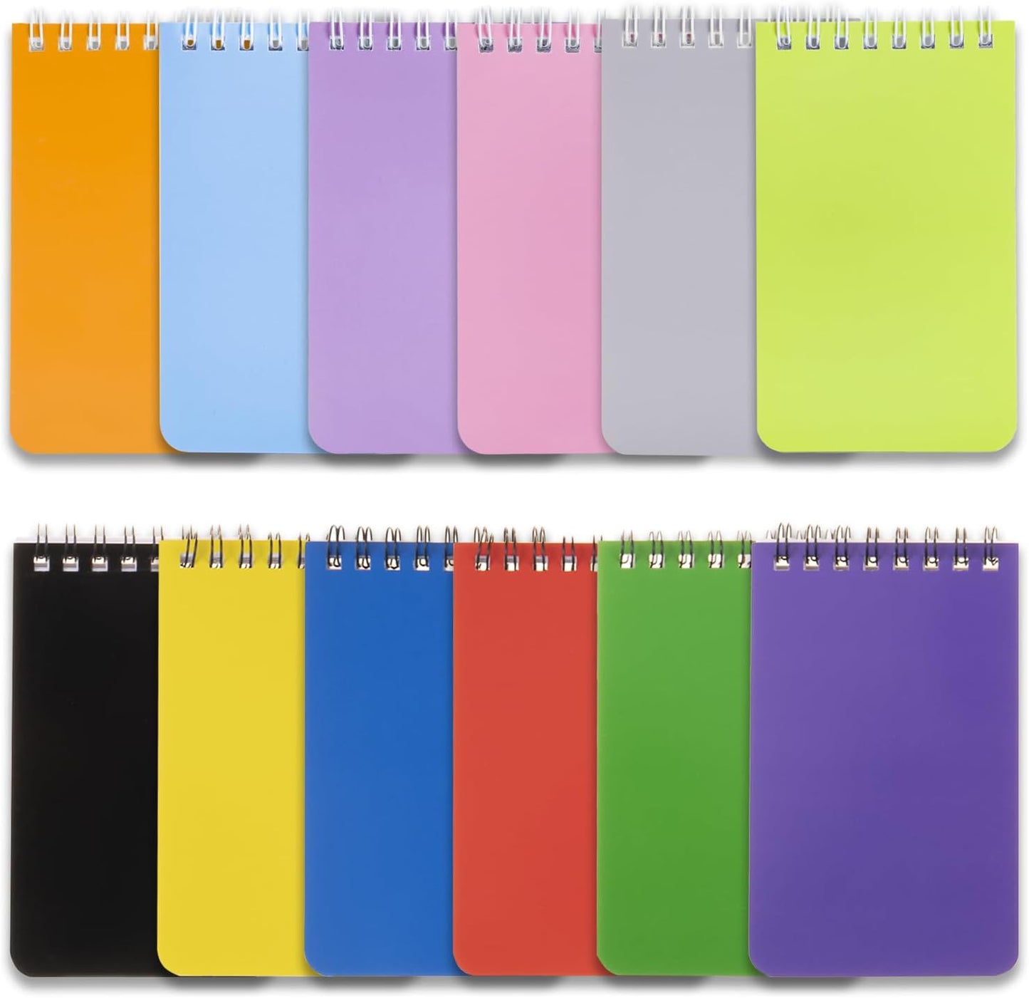 QiCheng 6pack Pocket Notebook Small Notepad Pocket Notepad Small Spiral Notebooks 3X5Inches (6)