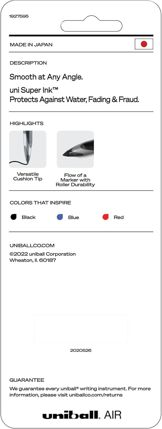 Uni-ball 1927595 Air Rollerball Pen .7 mm Assorted Ink 3/Pack