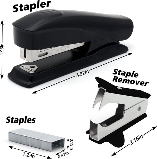 Pink Office Stapler, 25 Sheet Capacity with 2000 Staples and Staple Remover, Desktop Stapler,Pink Office Supplies for Students and Office Clerks