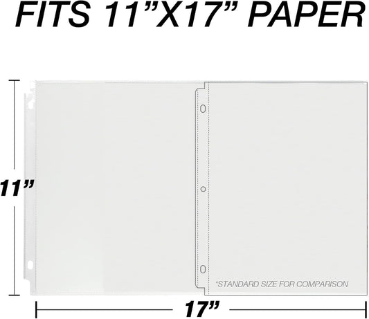 Samsill Sheet Protectors, 8.5 x 14 Inch Document Protectors for Legal Binder, Heavyweight, Clear, Legal Size, Top Loading, Acid Free, 30 Pack