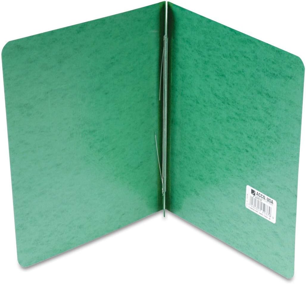 ACCO PRESSTEX Report Cover, Side Bound, Tyvek Reinforced Hinge, 8.5 Inch Centers, 3 Inch Capacity, Letter Size, Dark Green (A7025076A), 6 Pack