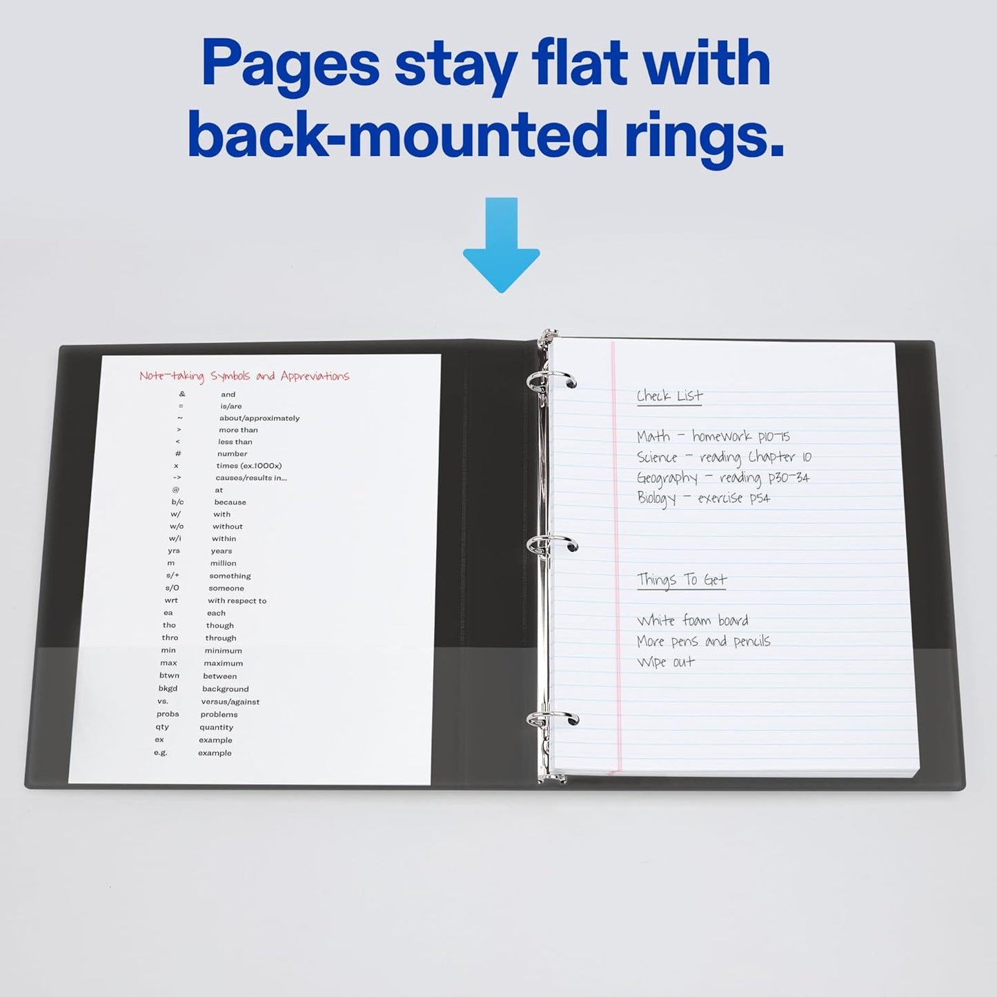Avery Mini Durable View 3 Ring Binder, Holds 5.5" x 8.5" Paper, 0.5" Round Rings, 100-Sheet Capacity, 0.7 Inch Wide Spine, 1 White Binder, Great for Home, School Supplies, Office, and More (27726)