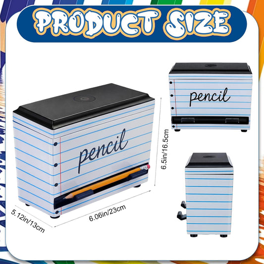 Briwooody Composition Pencil Dispenser for Classroom Back to School Teacher Must Have Black White Composition Notebook Classroom Decor Pencil Dispenser with Lid Teacher Gift for Pre K to Middle School