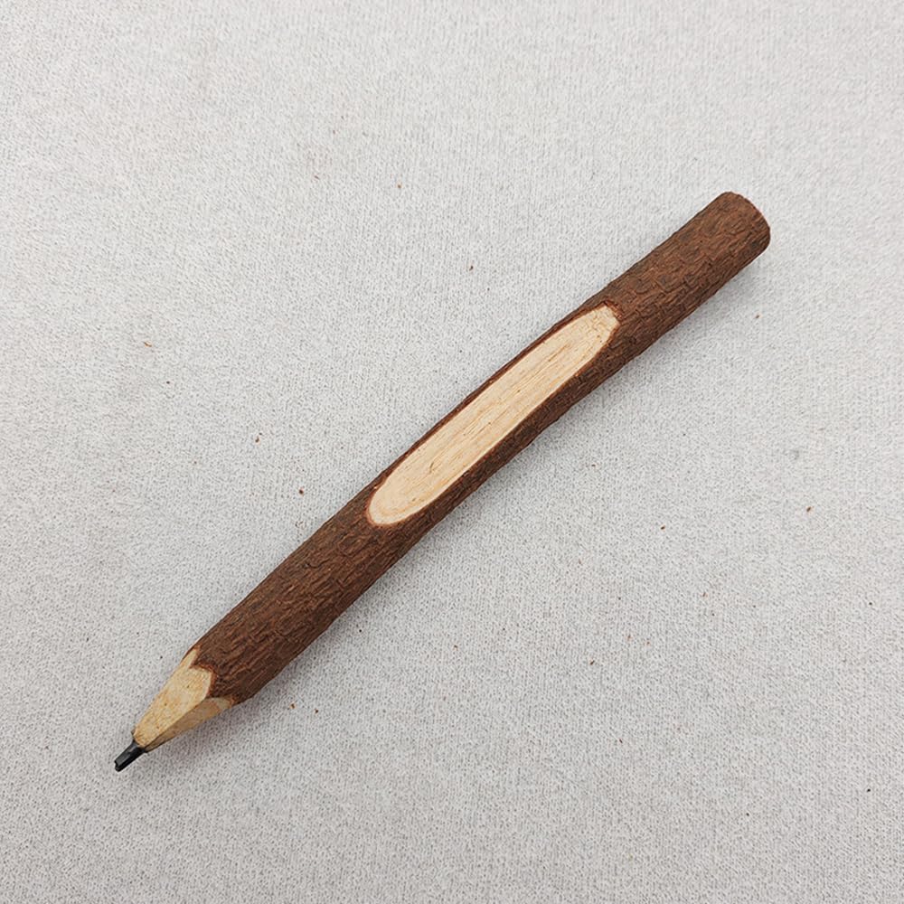 SKKSTATIONERY 12 Pcs Natural Wooden Pencils Wood Tree Branch, 5" Long Twig Hand Made Pencils for School Party Supplies Novelty Gifts